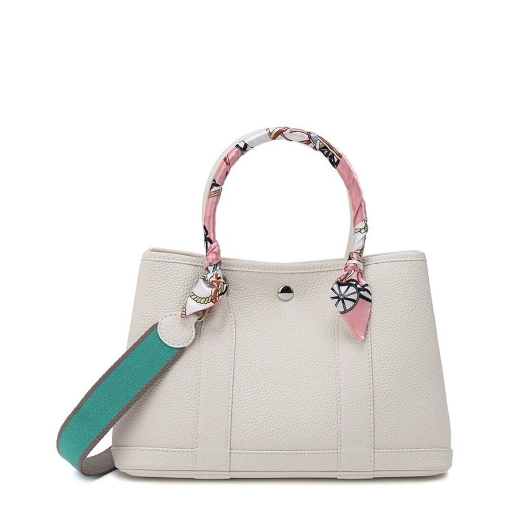Tiffany & Fred Paris Fold-Over Smooth Leather Crossbody, White